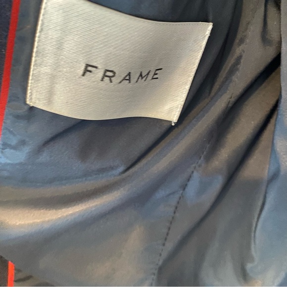 Frame Navy Blue Double Breasted Wool Cashmere Blend Blazer Size XS - Picture 6 of 12